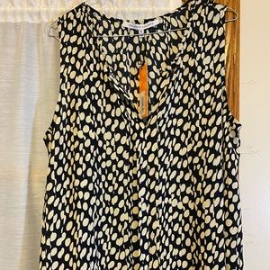 NWT Collective concepts blouse Size XL navy/beige